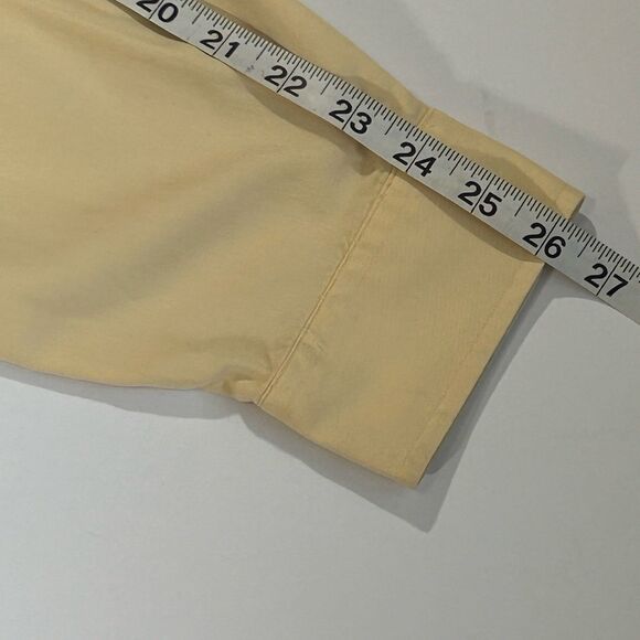 Ralph Lauren Button Down Mens XL Classic Fit Silk Blend Long Sleeve Yellow - Picture 8 of 16